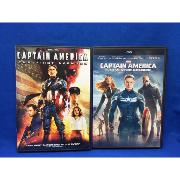 Marvel Movies Captain America Lot of 2 DVDs - Picture 1 of 6